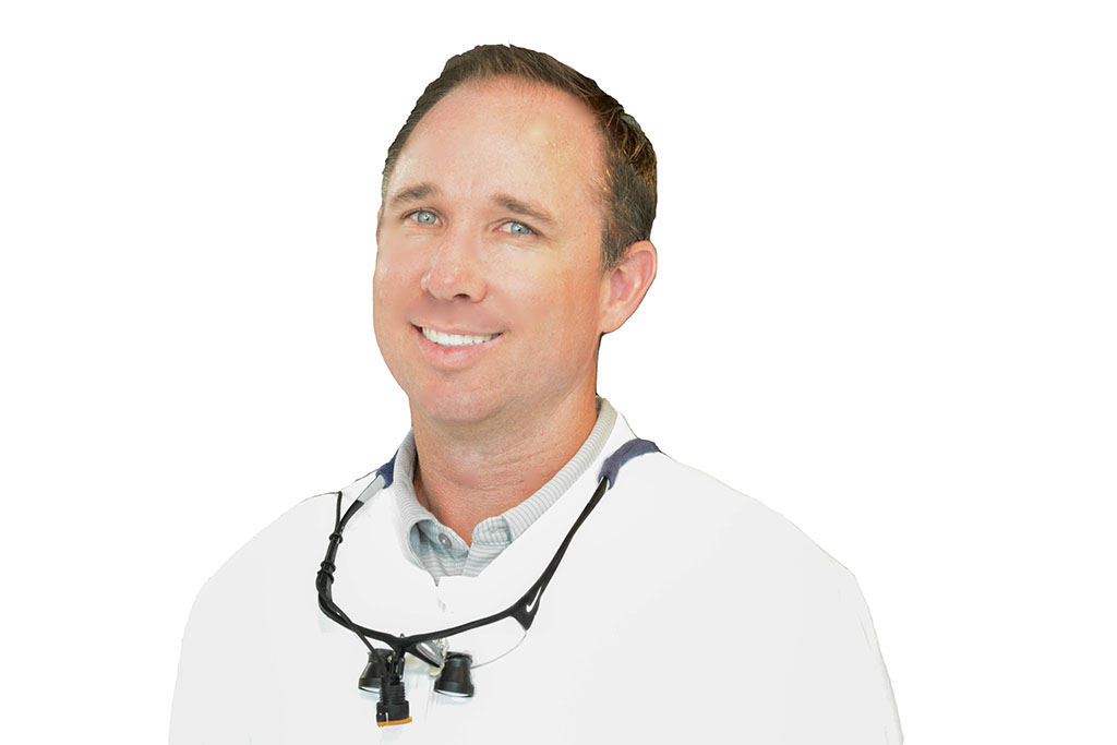 Surgeon wearing loupes